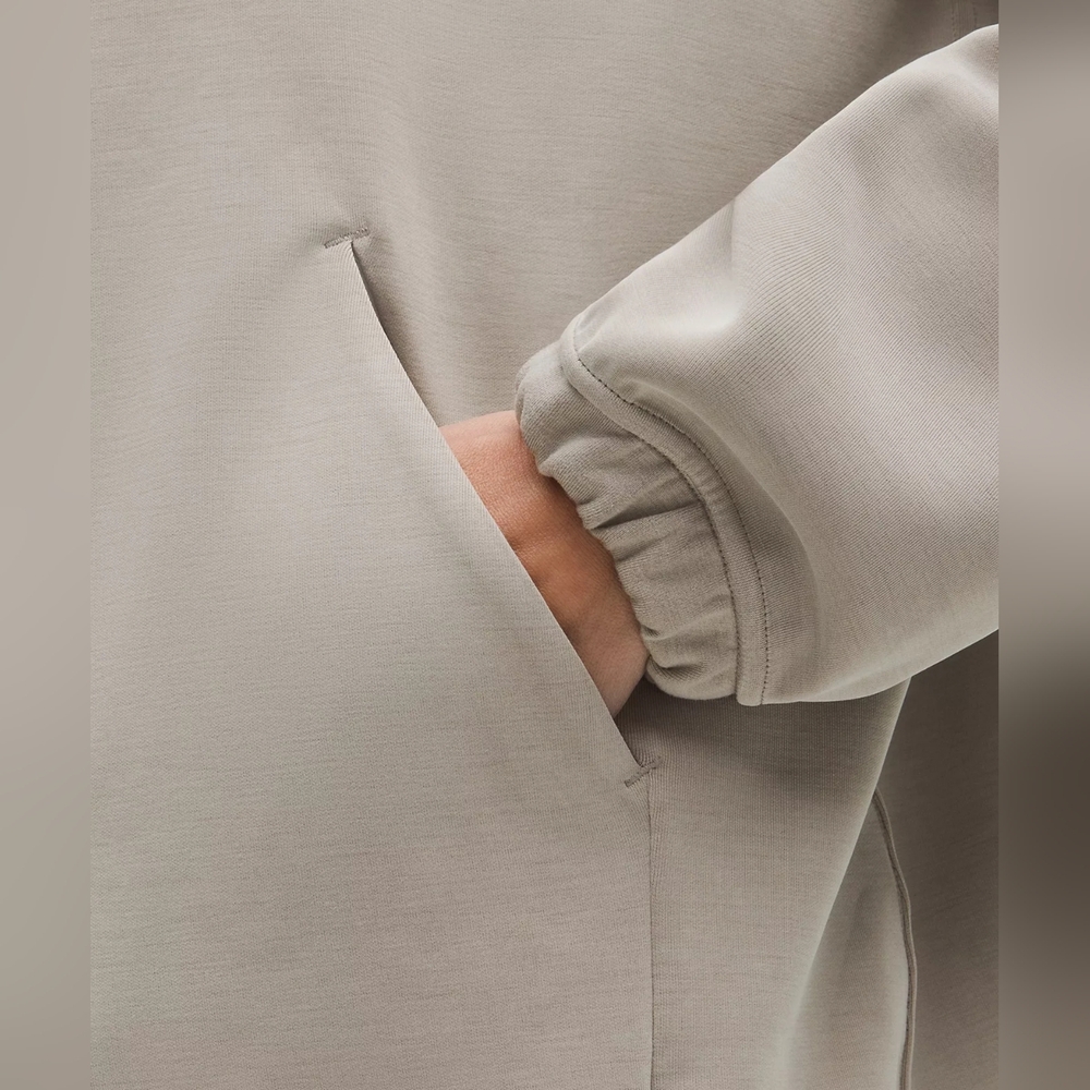 Lululemon Softstreme Half-Zip Long Warm Ash Grey Size Large - Picture 5 of 8